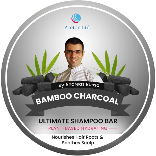 HandMade Solid Shampoo Bar – Natural Shampoo Bar and conditioner For Dry Hair, Hair Nourishment, Prevents Spilt Ends With Plant Based Hydrating SLS Free Shampoo Bar (Bamboo Charcoal)