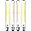 Dimmable T10 LED Edison Bulbs, Neutral White 4000K, 8.9inch Long Tubular Light Bulb, 8 Watt Vintage Long Tube LED Filament Bulb,800lm,E26 Base Led Bulb,Height 225 mm,Pack of 4.