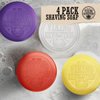 Viking Revolution Shaving Soap for Men - Shave Soap for Use with Shaving Brush and Bowl for Smoothest Wet Shave, Shaving Soap Puck - 4 Pack Variety, Each Pack 2.5oz