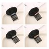 4PCS Rhinestone Flower Puff Hair Head Cushion Invisible Fluffy Hair Pad Sponge Clip Front Hair Base Comb Bun Bump Up Volume Hair Base Hair Bump Clip Increase Hair Pad For Women Girls (Random Color)