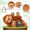 OUOZZZ Sloth Stuffed Animals with Babies Inside 19" Sloth Plush Toys with 4 Babies Sloth - Gift Present Toys for Girls Boys Kids Toddler
