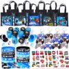 60Pcs Video Game Party Favors Gamer Birthday Party Supplies for Kids Non Woven Bags Silicone Bracelet Stamper Keychain Glow Sticker Game on Gift Goodie Treat Bag Fillers Boy Gaming Party Favors