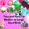 Bonka Bird Toys 2008 Huge 5" Plastic Ball Parrot Foraging Foot Talon Macaws Cockatoos Cats Small Dogs DIY Infant Baby Cages Cockatoo