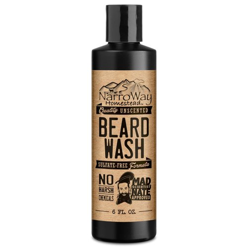 NarroWay Homestead 6 oz Unscented Sulfate-Free Beard Wash