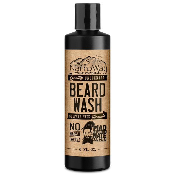 NarroWay Homestead 6 oz Unscented Sulfate-Free Beard Wash