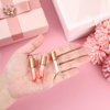 Jinei 150 Pcs Clear Empty Lip Balm Bottles 1.2ml Mini Lip Gloss Tubes, Refillable Lipstick Containers Transparent Plastic Clear Lipstick Tubes for Girl Women DIY Makeup Lip Sample Travel (Rose Gold)