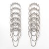 Amazer Shower Curtain Rings, Set of 12, Rust-Resistant Metal Shower Hooks Ring Shower Rings for Curtain Rolling Shower Curtain Hooks for Bathroom Shower Rod Shower Curtain Hangers - Nickel