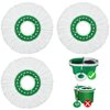 Reusable Mop Head Replacement for Libman Tornado Spin Mop Thick Microfiber Spin Mop Refill Heads for Libman Tornado Spin Mop System, Easy to Replace and Machine Washable, Wet Dry Clean (White, 3 Pack)