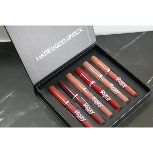 6-Piece Matte Liquid Lipstick Set - Long-Lasting, Highly Pigmented, Smudge-Proof, and Non-Drying Formula - Includes 6 Bold and Beautiful Shades
