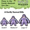 FUZZU Durable Dog Toy with Squeaker - Tough Chew Toy, Wild Woodies - A Gorilly Named Billy Medium 9"
