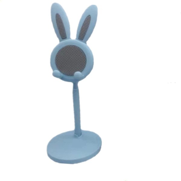 RUITASA Cute Bunny Phone Holder, Adjustable Stand for Nintendo Switch, Compatible with iPhone, iPad, Tablets, Smartphones, Blue