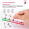 Saviland 3 Sets Nail Stand: Strong Magnetic Nail Holder for Painting Nails with Reusable Putty 40pcs Nail Stand for Press On Nails Display Practice Acrylic Nail Art Home DIY Beginner Salon Supplies