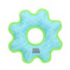 DURA FORCE - Durable Woven Fiber - Medium Gear Ring Blue - Squeakers - Multiple Layers. Made Durable, Strong & Tough. Interactive Play Dog Toy (Tug, Toss & Fetch). Machine Washable & Floats (Medium)