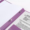 Five Star 2 Pocket Folders, 4 Pack, Plastic Folders with Stay-Put Tabs and Prong Fasteners, Holds 8-1/2” x 11" Paper, Writable Label, Tidewater Blue, White, Amethyst Purple, Harvest Yellow (38064)