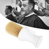 Neck Hair Cutting Duster Brush, Soft Barber Neck Duster Brush with Powder Storage, Hair Sweep Brush for Neck Shoulder, Hair Brush Barber Cleaning Hairbrush Hair Sweep Styling Tool(White)