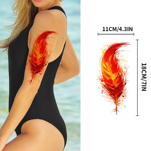 Jctato Watercolor Temporary Tattoos of Beautiful Animals Realistic for Adults, Aesthetic Sleeve Tattoos Half Arm for Women Girls, Long Lasting Fake Tattoos Full Arm for Kids,Wolf