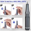 Aokitec Electric Nail Drill - 40000RPM Rechargeable Portable Nail Filer Machine with Nail Drill Bits Sanding Bands for Acrylic/Gel Nails Removal Manicure Pedicure Kit for Salon Home Use