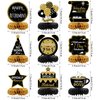 9PCS Retirement Party Decorations, Black and Gold Retirement Table Decorations, Retirement Centerpieces for Table, Retirement Decor for Retirement Party Men and Women