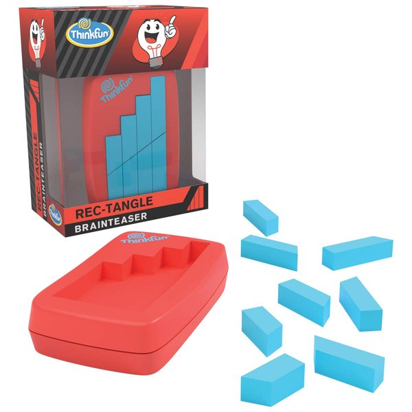 Think Fun Pocket Brainteasers - Rec-Tangle Puzzle Game and STEM Toy for Boys and Girls Age 8 and Up