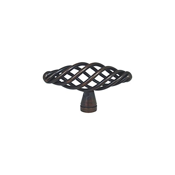 eBuilderDirect 20 Pack Oil Rubbed Bronze Bird Cage Birdcage Oval Nest Twist Wire Swirl 2-3/8" (60mm) Kitchen Cabinet Drawer Hardware Pull Knob 1338-60