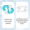 Wall Split Flange, HONSNKS 3Pcs Self Adhesive Round Escutcheon Plate 304 Stainless Steel Wall-mounted Pipe Hole Cover for Various Pipes (51mm/2inch ID)