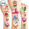 103 PCS Christmas Tropical Luau Aloha Temporary Tattoos Theme Birthday Party Supplies Favors Decor Decorations Beach Hawaii Hawaiian Santa Xmas Tattoo Stickers Gifts For Kids Boys Girls School Prizes