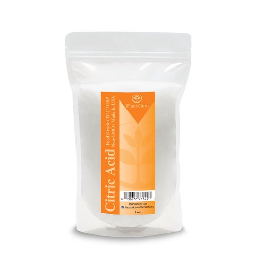 Citric Acid Powder 8 oz. 100% Pure Food Grade, Kosher, Non-GMO, for Cooking, Baking, Cleaning, Bath Bomb and Soap Making.