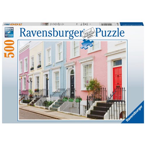 Ravensburger Puzzle Colourful Town Houses in London - 500 Pieces Puzzle for Adults and Children from 14 Years - Puzzle with City Motif