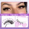 Yawamica Cluster Eyelash Extensions Fluffy Lash Clusters with Bottom Lashes 200D Volume Individual Lashes 315pcs Wispy Eyelash Clusters 10-20mm DIY Lash Extension at Home
