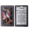 Catholic SET of 10 Holy Prayer Cards - New Plastic material! St Benedict St Jude St Michael St Christopher Holy Family L of Guadalupe L of Miraculous L of Grace L undoer of Knots Divine Mercy