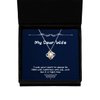 Fancy Wife Love Knot Rose Gold Necklace, I Wish Your Heart to Always be Filled with, Reusable Gifts for Wife, Christmas, New Years, Valentines Day, Mothers Day, Anniversaries