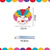 ZEELONA 24 Pcs Circus Crafts for Kids Color Your Own Clown Masks DIY Coloring Circus Arts and Crafts for Circus Party Supplies Birthday Carnival Cosplay Dress Up