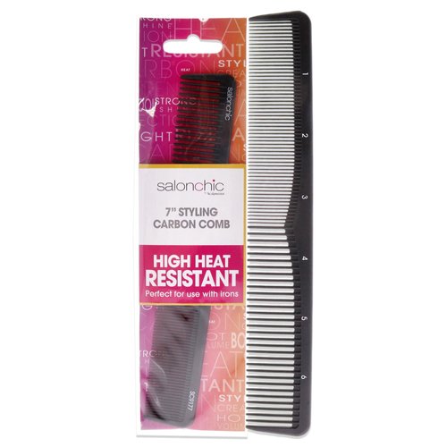 SalonChic Styling Carbon Comb High Heat Resistant 7 Comb Unisex 1 Pc