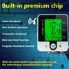 Greetmed Wrist Blood Pressure Monitor, Talking Digital Automatic Blood Pressure Machine, Rechargeable Blood Pressure Cuff for Home Use, Adjustable Bp Cuff, Large 3 Color Backlit LCD Display
