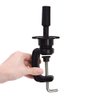 YANTAISIYU 2 Pieces Wig Head Stands Cosmetology Wig Head Holder Mannequin Head Stand Wig Clamp Manikin Stand Training Head Stand (Black)