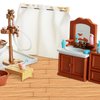 Vaguelly 40pcs Miniature Dollhouse Flooring, Mini Wooden Floor Boards 1:12 Scale Rectangular Tiles Geometric Bamboo Doll House Furniture Model for Dollhouse Supplies