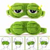Sleep Masks for Women,Eye Mask for Sleeping,BUMSUFON Night Mask Sad Frog Cute Block Out Light, Soft Comfort Eye Shade Cover for Travel Yoga Nap, Green