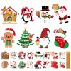 JULBEAR Christmas Crafts Kits for Kids, Make Your Own Christmas Stickers Ornament Making Kit DIY Xmas Holiday Crafts Stickers for Christmas Party Favors Games Activities, 24 Pack