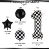 40 Inch Checkered Number Balloon 1 Black and White Race Car Birthday Balloons Baby Hippie Smile Party One Happy Dude Balloons Shower Boys 1st Birthday Race Car Theme Party Decor Supplies 5 Pcs