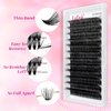 Lash Clusters 240pcs 40D 15-20mm Cluster Lashes Mixed Tray 3D Effect Volume Individual Lashes Cluster Eyelash Extensions Fluffy Soft D Curl DIY Lash Extension Kit at Home (40D-0.07-D,15-20mm)