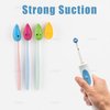 AUEAR, 8 Pack Smile Face Toothbrush Head Cover Cap with Suction Cup Cute Portable Toothbrush Protective Covers Case for Home Travel Outdoor Camping 4 Colors