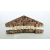 Real triangle wood and metal hair claw clip for fine thin hair (Primary color: Light wood)