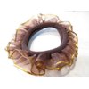 Blue, brown or gray hair tie scrunchie pony tail holder (Primary color: Brown)