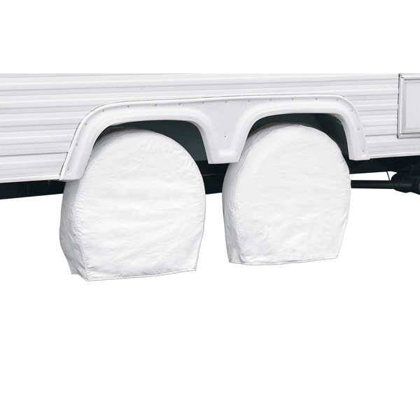 Classic Accessories Over Drive RV Wheel Covers, Wheels 27"-30" Diameter, 8.75" Tire Width, Snow White