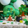 Chuangdi 424 Pcs St. Patrick's Day Foam Craft Kit Shamrock Tree Foam Stickers Adhesive Foam Glitter Shamrock Shaped Stickers for St Patrick's Day Family Activities Art DIY Party Decorations