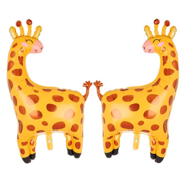 Giraffe Foil Balloons Big Jungle Safari Animal Birthday Party Decorations Giant Safari Balloon For Boy Wild One Theme Zoo Gender Reveal Decor Yellow