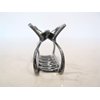 Tiny small dark silver tone metal hair claw clip