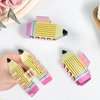 3Pcs Pencil Hair Claw Clips Funny Teacher Hair Clips Cute Hair Jaw Barrettes Back To School Hair Accessories for Teachers Appreaction Gift (Yellow)