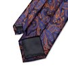 YourTies Orange and Blue Paisley Ties for Men Jacquard Woven Silk Necktie 3.15'' Formal Business Neckties