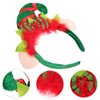 Lurrose Christmas Elf Headbands Elf Hat Headband Elf Costume Headwear with Jingle Bells for Xmas Party, Holiday Favors